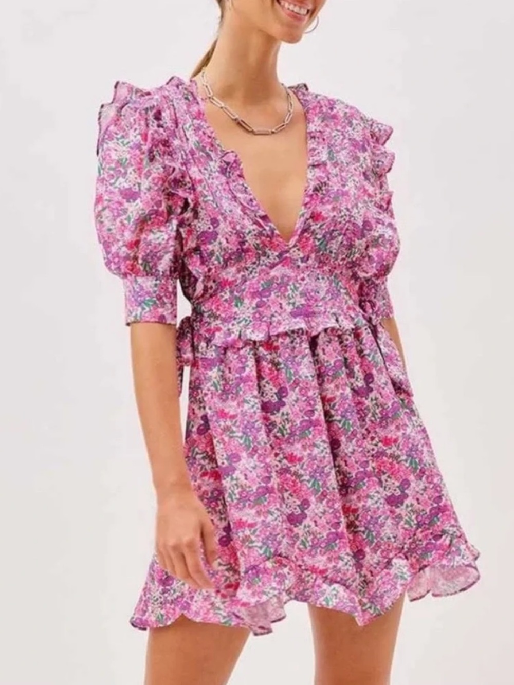 FOR LOVE & LEMONS KATARINA MINI DRESS M